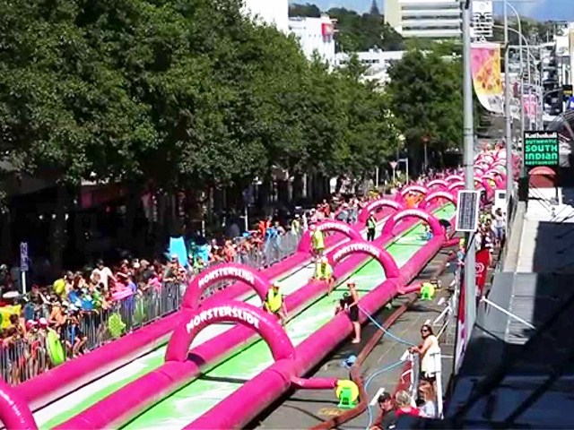 China Inflatable Slide The City Crazy Slip And Slide/Inflatable Water Slip And Slide The City BY-STC-008